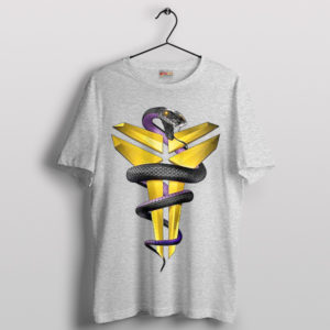 Iconic Fangs Kobe Venomous Snake Symbol Sport Grey T-Shirt