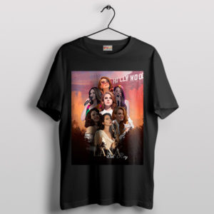 Iconic Hollywood Glam Lana Del Rey Black T-Shirt