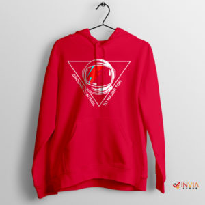 Iconic Journey David Bowie Heroes Red Hoodie