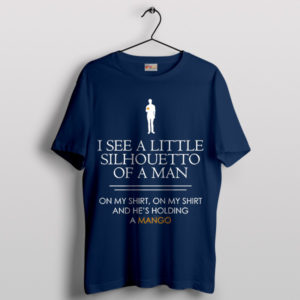 Iconic Lyrics Silhouetto of a Man Navy T-Shirt