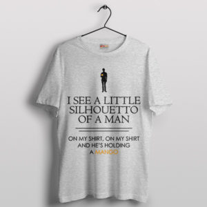 Iconic Lyrics Silhouetto of a Man Sport Grey T-Shirt