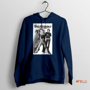 Iggy Pop and the Stooges Poster Art Navy Hoodie