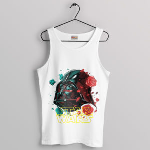 Imperial Roses Darth Vader's Art White Tank Top