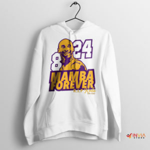 Infinite Mamba Kobe 8 and 24 Forever White Hoodie