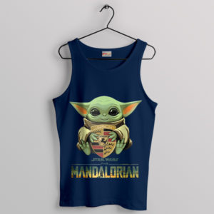 Interstellar Speed Baby Yoda Porsche Navy Tank Top