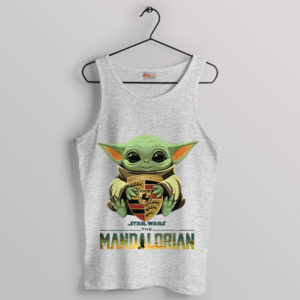 Interstellar Speed Baby Yoda Porsche Sport Grey Tank Top