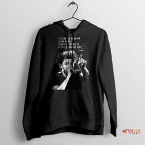 J Cole's Wisdom Happy Being Myself Black Hoodie