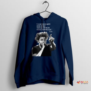 J Cole's Wisdom Happy Being Myself Navy Hoodie