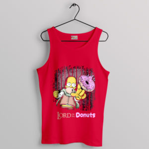 Journey Homer Lord of the Donuts Red Tank Top