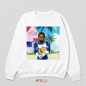 K-Dot Zenkai Awakening Streetwear White Sweatshirt