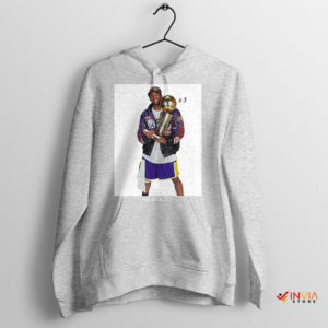 Kobe Holding the Championship Sport Grey Hoodie