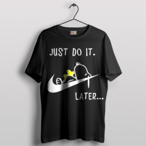Lazy Snoopy Nike Just Do It Later T-Shirt