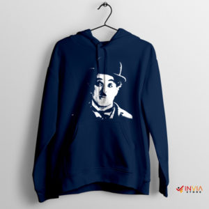 Legendary Classic Charlie Chaplin Face Navy Hoodie