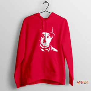 Legendary Classic Charlie Chaplin Face Red Hoodie