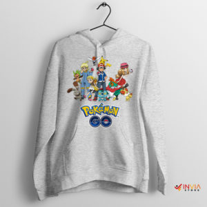 Legends Ash Pokemon and Friends Sport Grey Hoodie