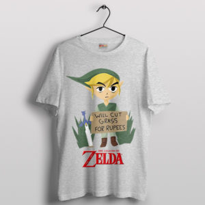 Link's Side Hustle Zelda Will Cut Grass Sport Grey T-Shirt