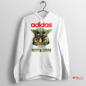 Little Jedi Yoda The Child with Adidas White Hoodie