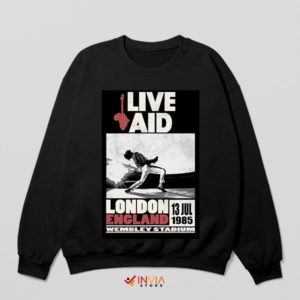 Live Aid '85 Vintage Poster Black Sweatshirt
