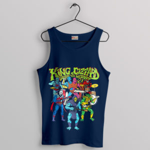 Lizard Wizard's King Gizzard Comic Navy Tank Top