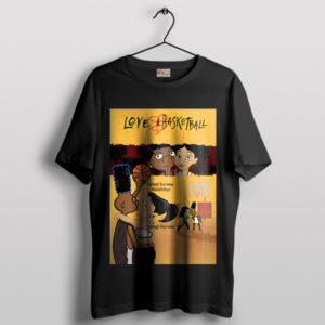 Love in the Paint Basketball Romance Black T-Shirt