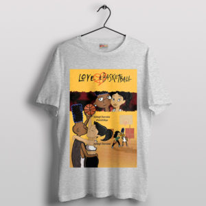 Love in the Paint Basketball Romance Sport Grey T-Shirt