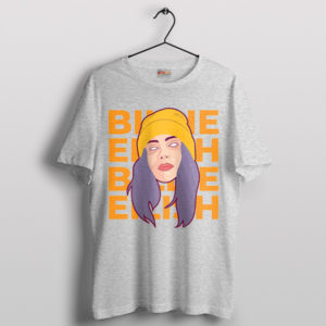 Lovely Billie Eilish Face Art Portrait Sport Grey T-Shirt