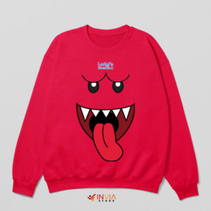 Luigi's Mansion Ghost King Boo Face Red Sweatshirt