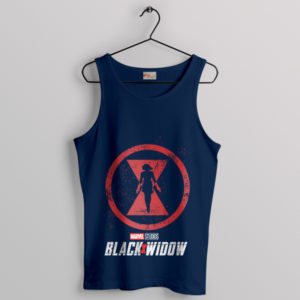 MCU Avengers Black Widow Art Navy Tank Top