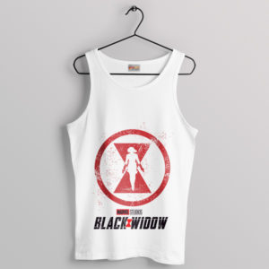 MCU Avengers Black Widow Art White Tank Top