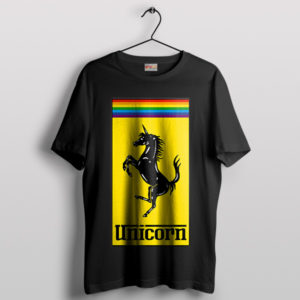 Magical Horsepower Unicorn Pride Black T-Shirt