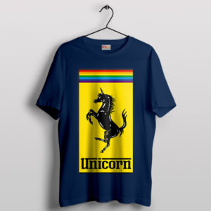 Magical Horsepower Unicorn Pride Navy T-Shirt