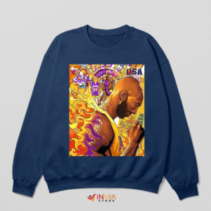 Mamba Forever Kobe Tribute Snake Art Navy Sweatshirt