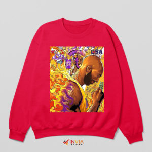 Mamba Forever Kobe Tribute Snake Art Red Sweatshirt