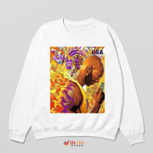 Mamba Forever Kobe Tribute Snake Art White Sweatshirt