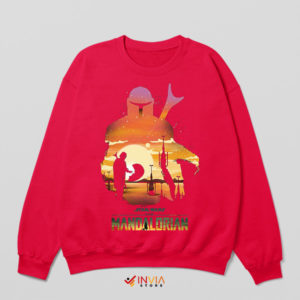 Mandalorian Horizon Sunset on Tatooine Red Sweatshirt