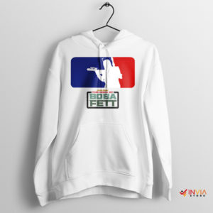 Mandalorian Swing Boba Fett MLB League White Hoodie