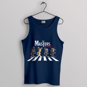 Masters of Rock Iconic Singer Bands Navy Tank Top