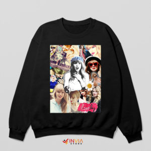 Melodies of Time Eras Tour Swift Collage Black Sweatshirt