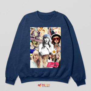 Melodies of Time Eras Tour Swift Collage Navy Sweatshirt