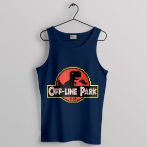 Meme Rex Jurassic Park Dino Offline Navy Tank Top