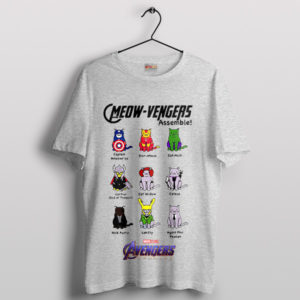 Meowsemble Avengers Superheroes Cats Sport Grey T-Shirt