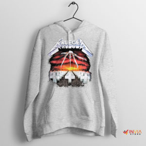 Metal Horror Freddy Krueger in Puppets Sport Grey Hoodie
