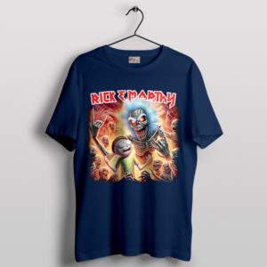 Metal Magic Rick and Morty X Maiden Navy T-Shirt