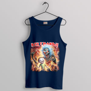 Metal Mayhem Rick Morty Maiden Navy Tank Top