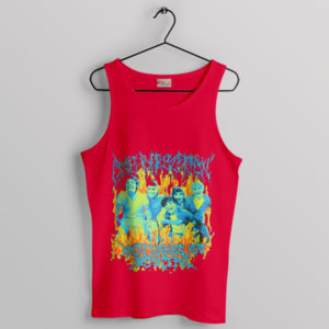 Metallic Love Song One Direction Red Tank Top