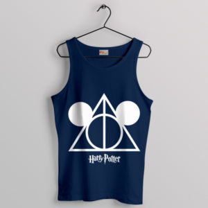 Mickey Ears Potter Deathly Hallows Navy Tank Top