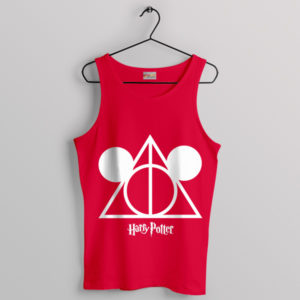 Mickey Ears Potter Deathly Hallows Red Tank Top