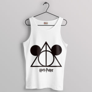 Mickey Ears Potter Deathly Hallows White Tank Top