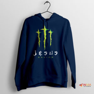 Miracle of Faith Jesus Christ Savior Navy Hoodie