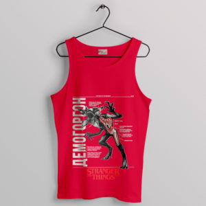 Monster Demogorgon Anatomy Discovery Red Tank Top